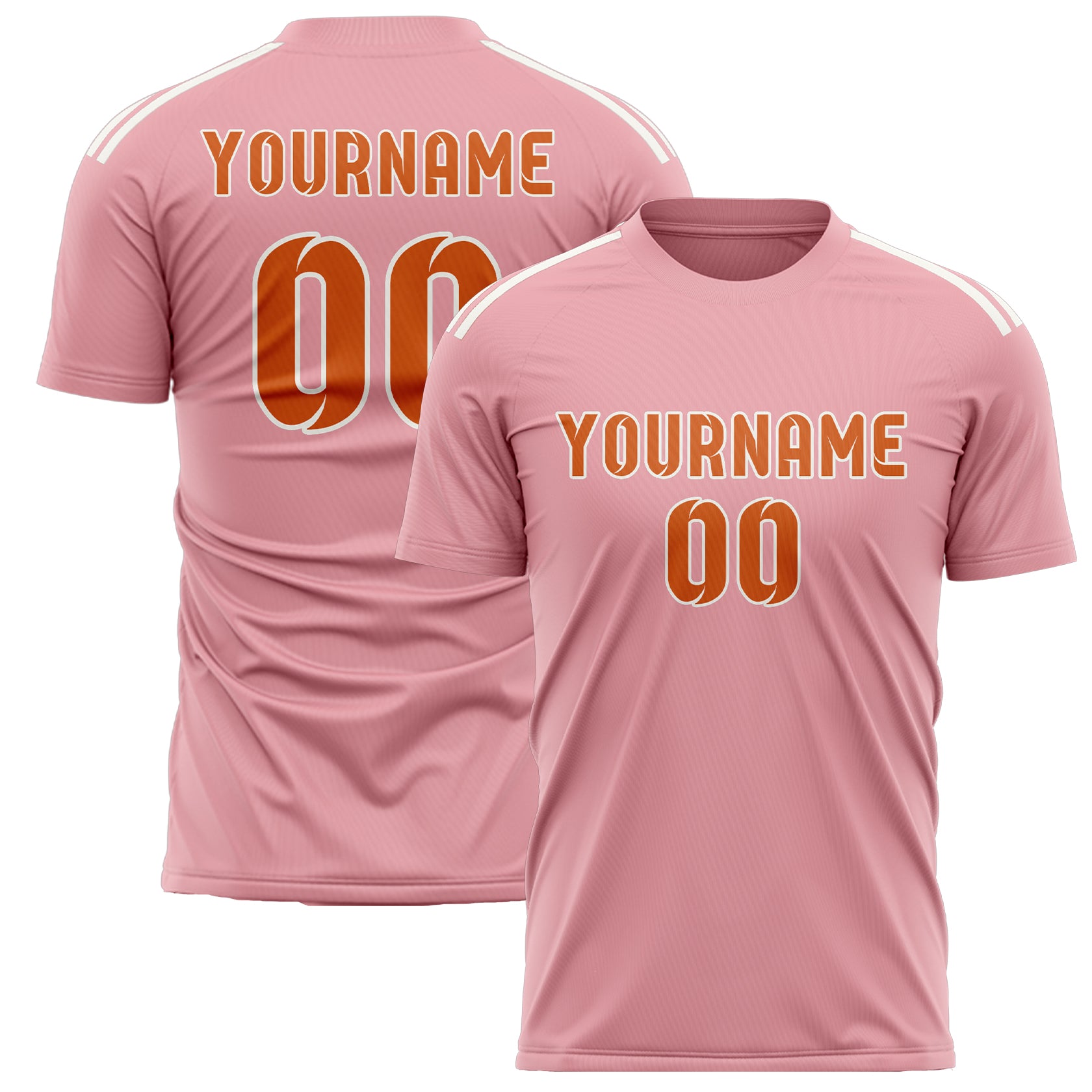 Benutzerdefiniertes Professionelles Rosa Orange Fußballtrikot