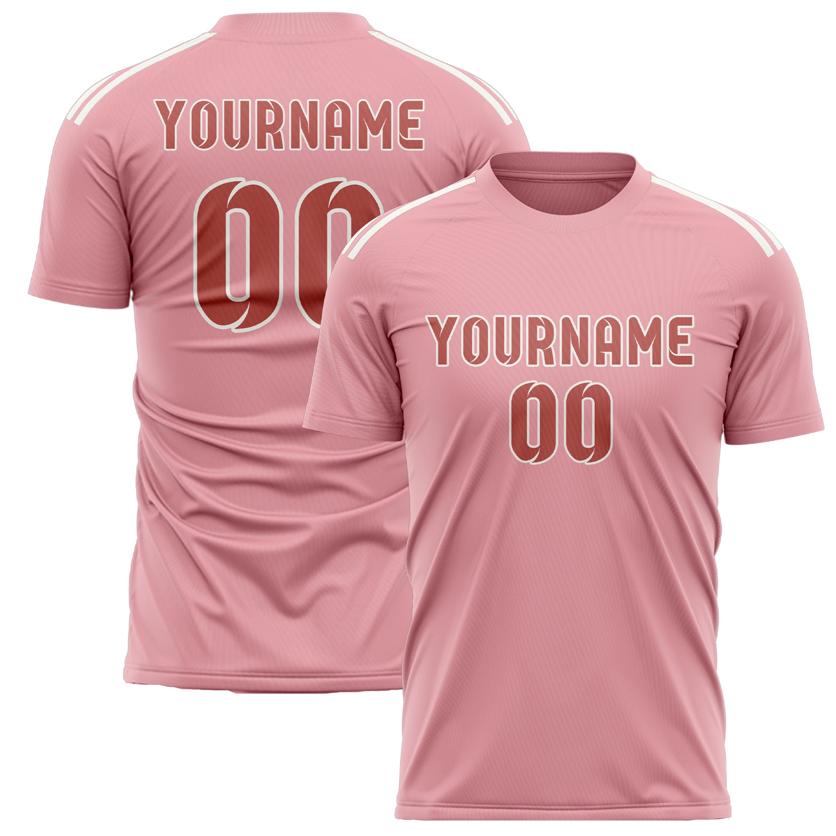 Benutzerdefiniertes Professionelles Rosa Kupferrose Fußballtrikot