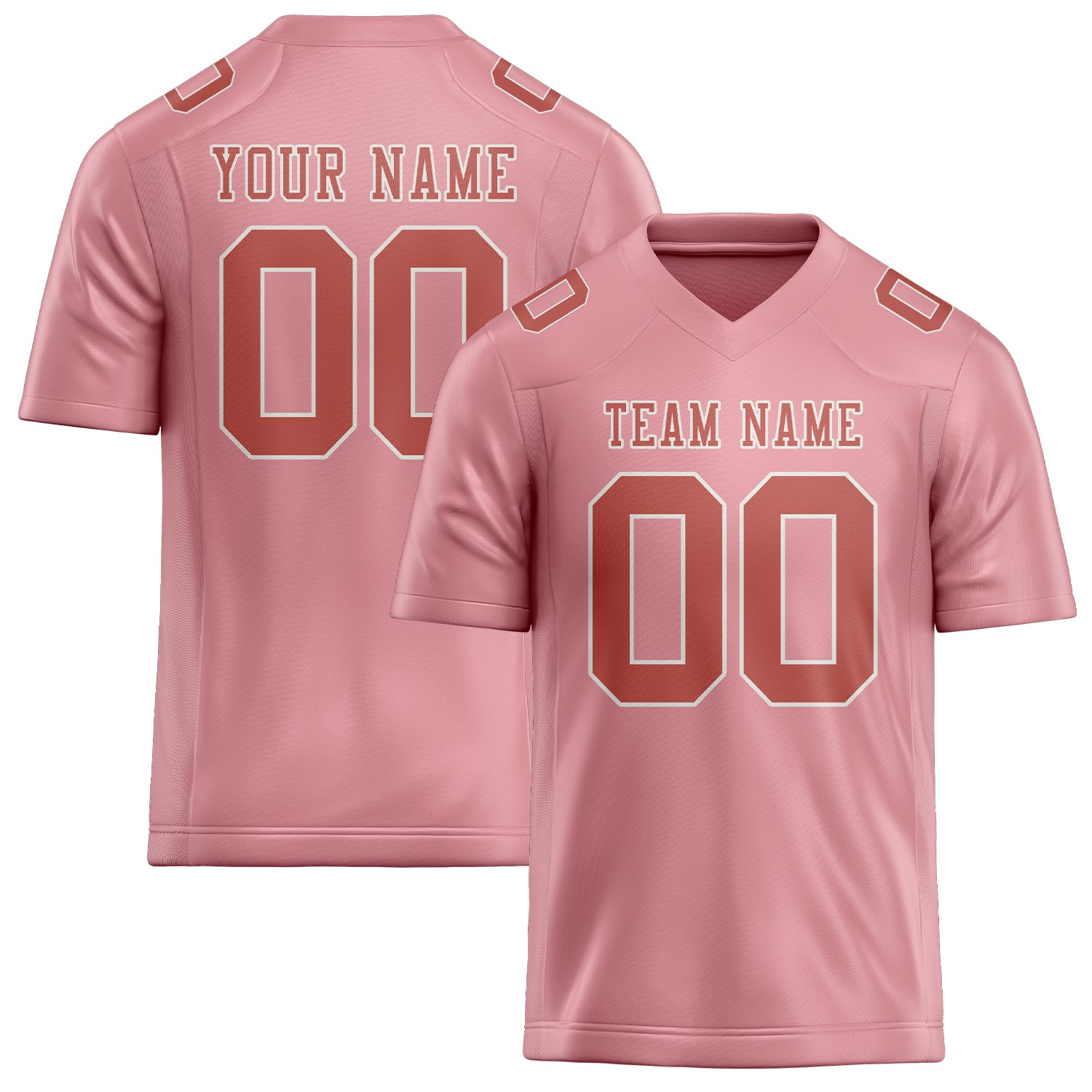 Maßgeschneidertes Professionelles Rosa Kupferrose Rugbytrikot