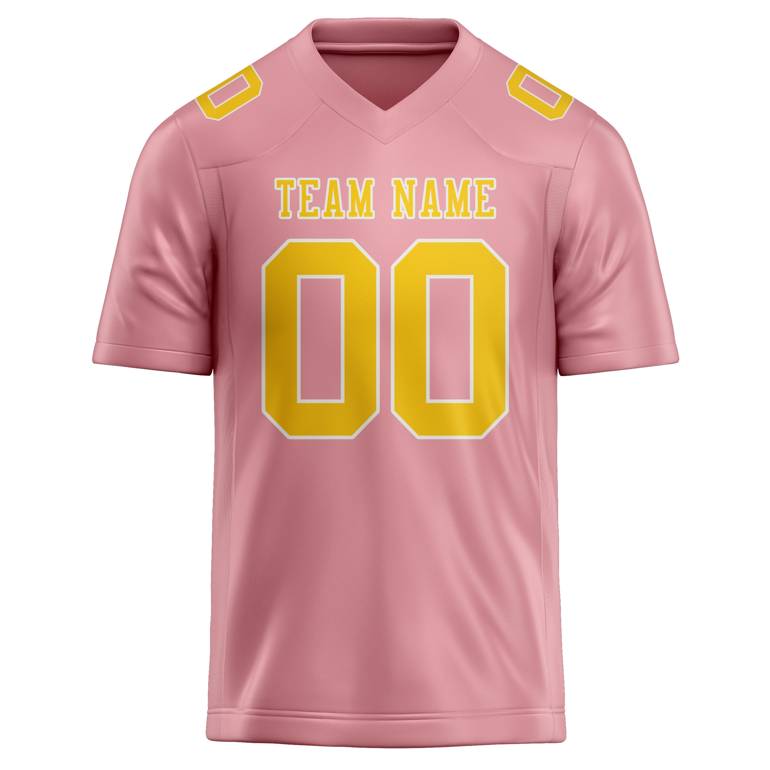Maßgeschneidertes Professionelles Rosa Gold Rugbytrikot