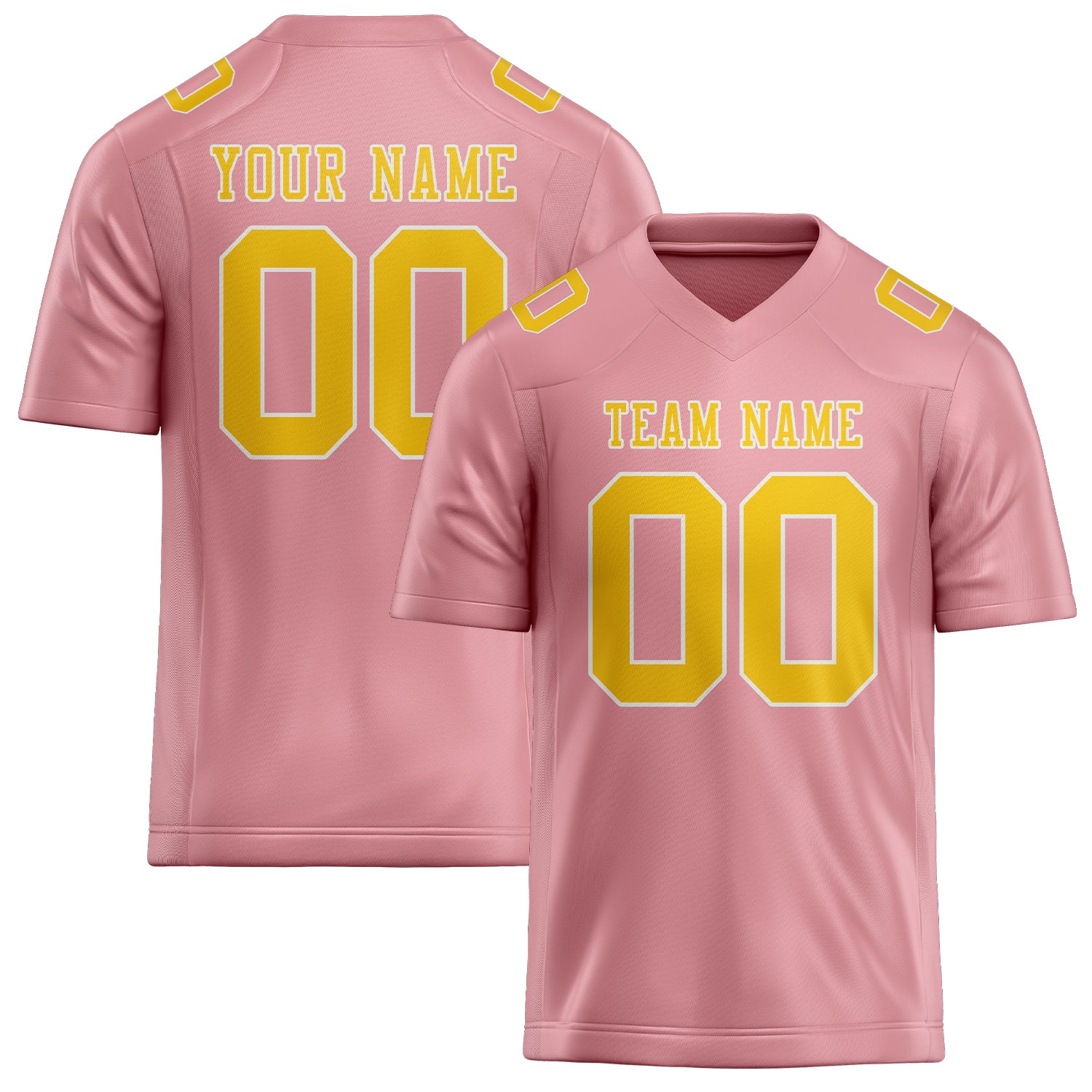 Maßgeschneidertes Professionelles Rosa Gold Rugbytrikot