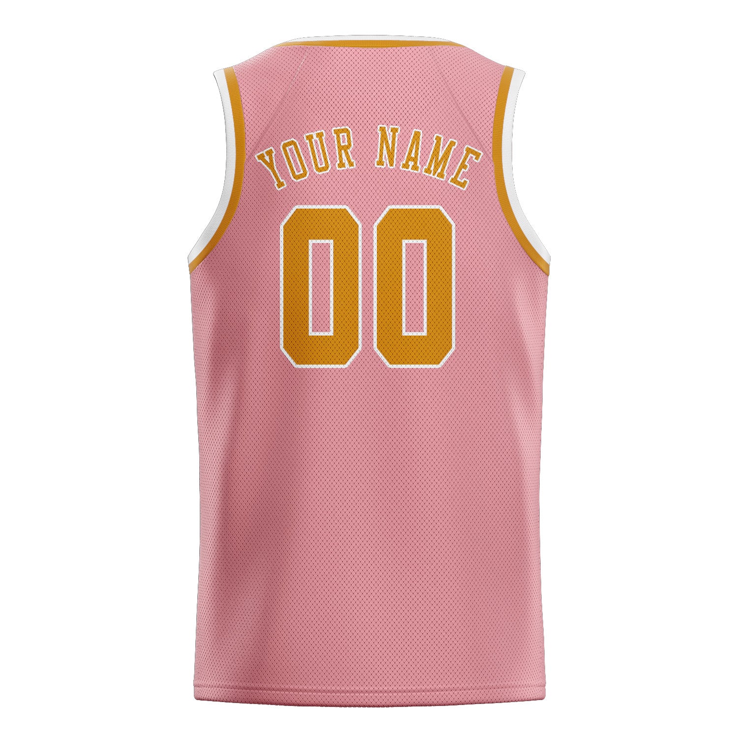 Benutzerdefiniertes Professionelles Rosa Gelb Basketballtrikot