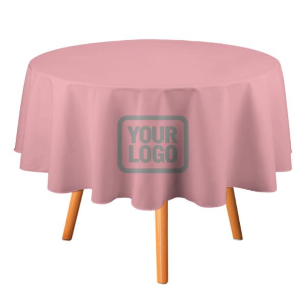 Maßgeschneidertes Rosa Grau Runde Tischdecke