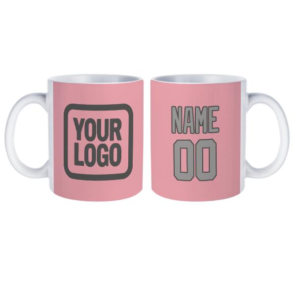 Tazza personalizzata rosa grigia