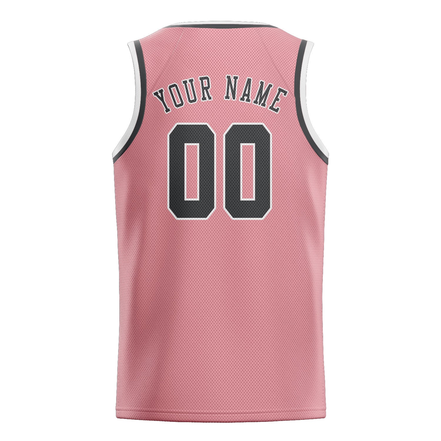 Benutzerdefiniertes Professionelles Rosa Dunkelgrau Basketballtrikot