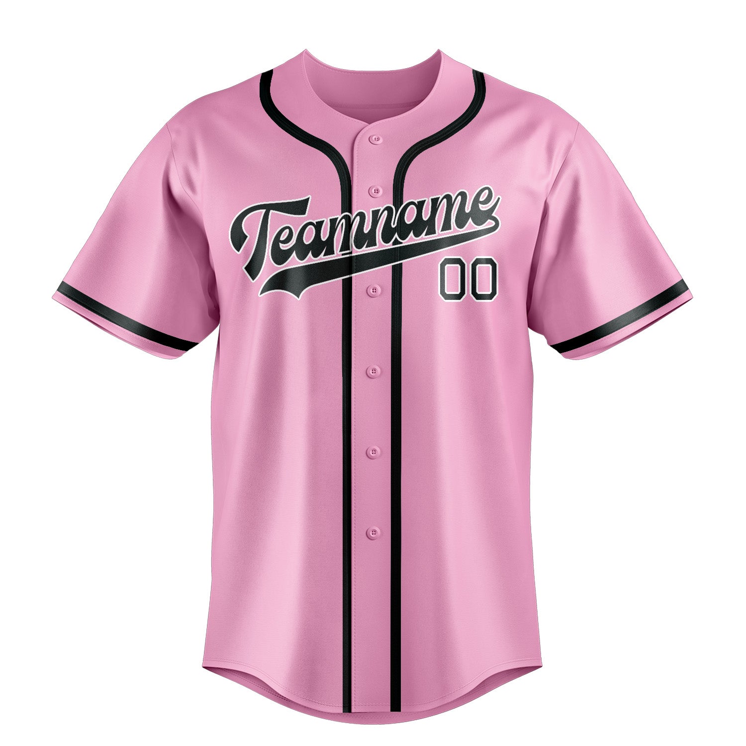 Benutzerdefiniertes Professionelles Rosa Dunkelgrau Baseballtrikot