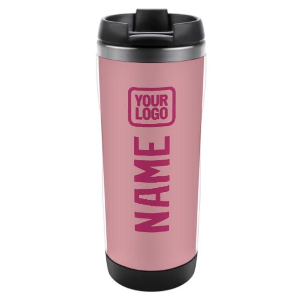 Maßgeschneidertes Rosa Rosarot Edelstahlbecher