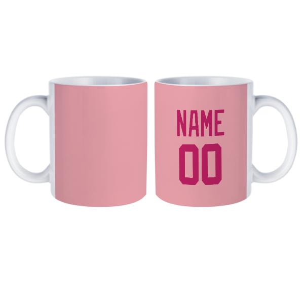 Tazza personalizzata rosa e rossa