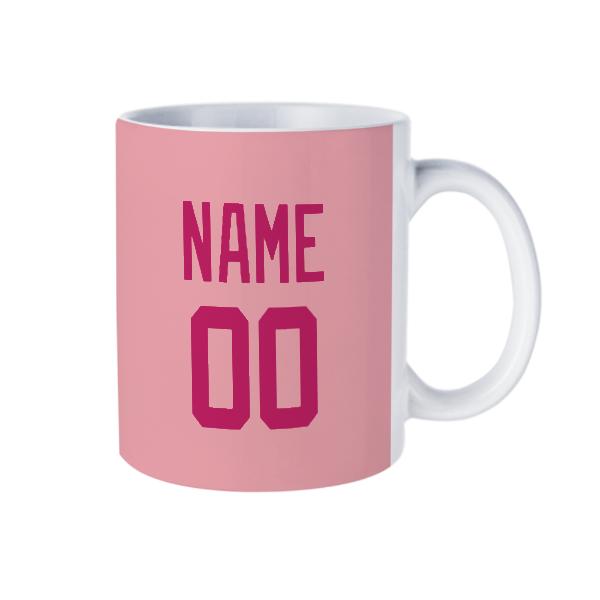 Tazza personalizzata rosa e rossa