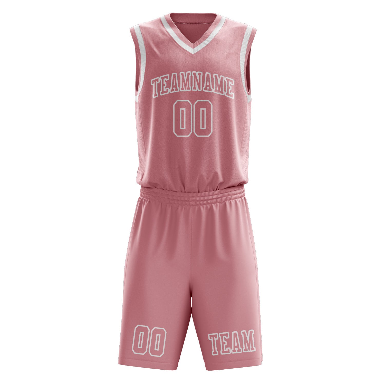 Benutzerdefiniertes Professionelles Rosa Weiß Basketballtrikot-Set