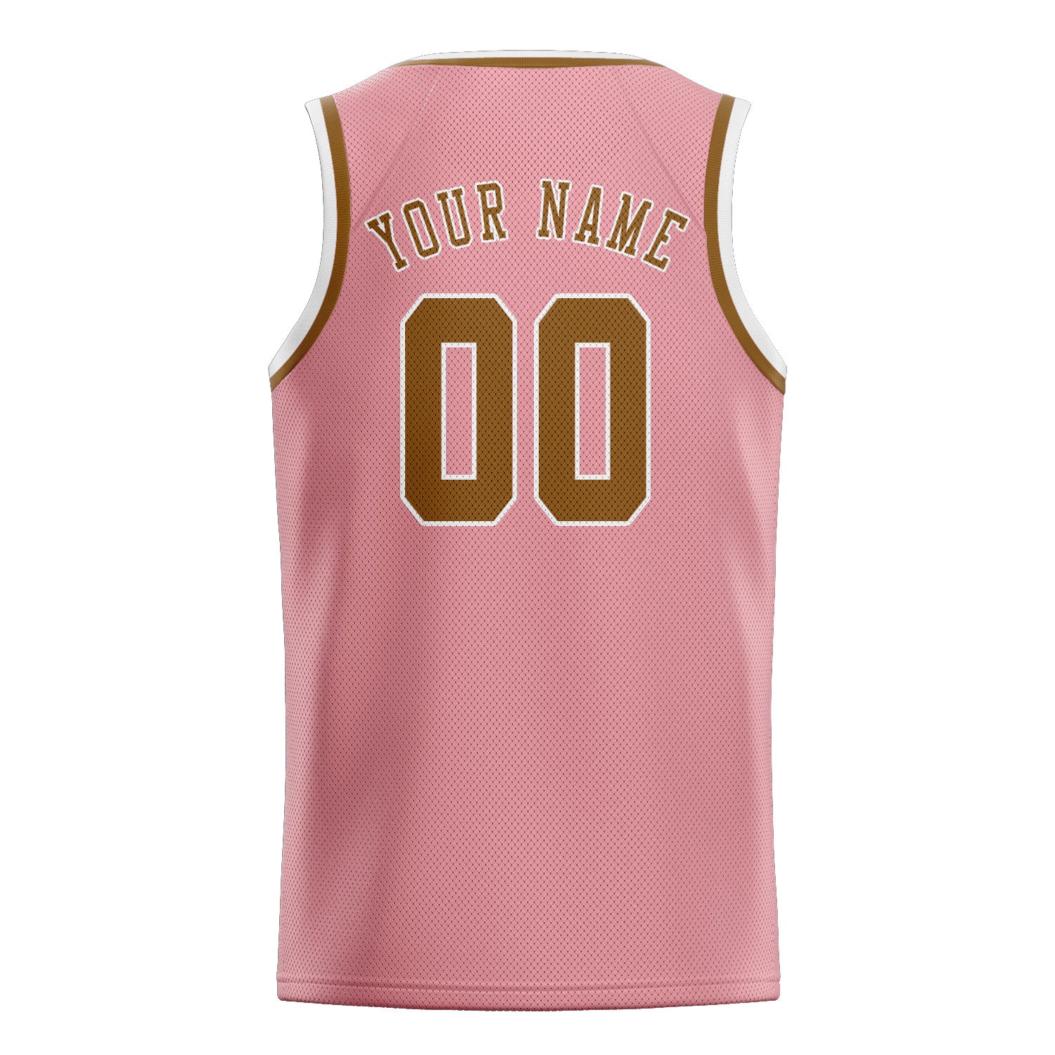 Benutzerdefiniertes Professionelles Rosa Khaki Basketballtrikot
