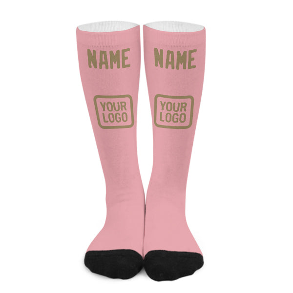 Maßgeschneidertes Rosa Hellkhaki Kniestrümpfe