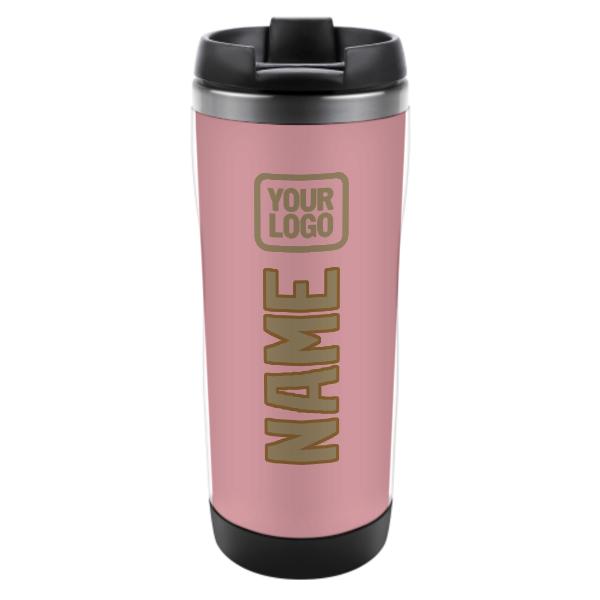 Maßgeschneidertes Rosa Hellkhaki Edelstahlbecher