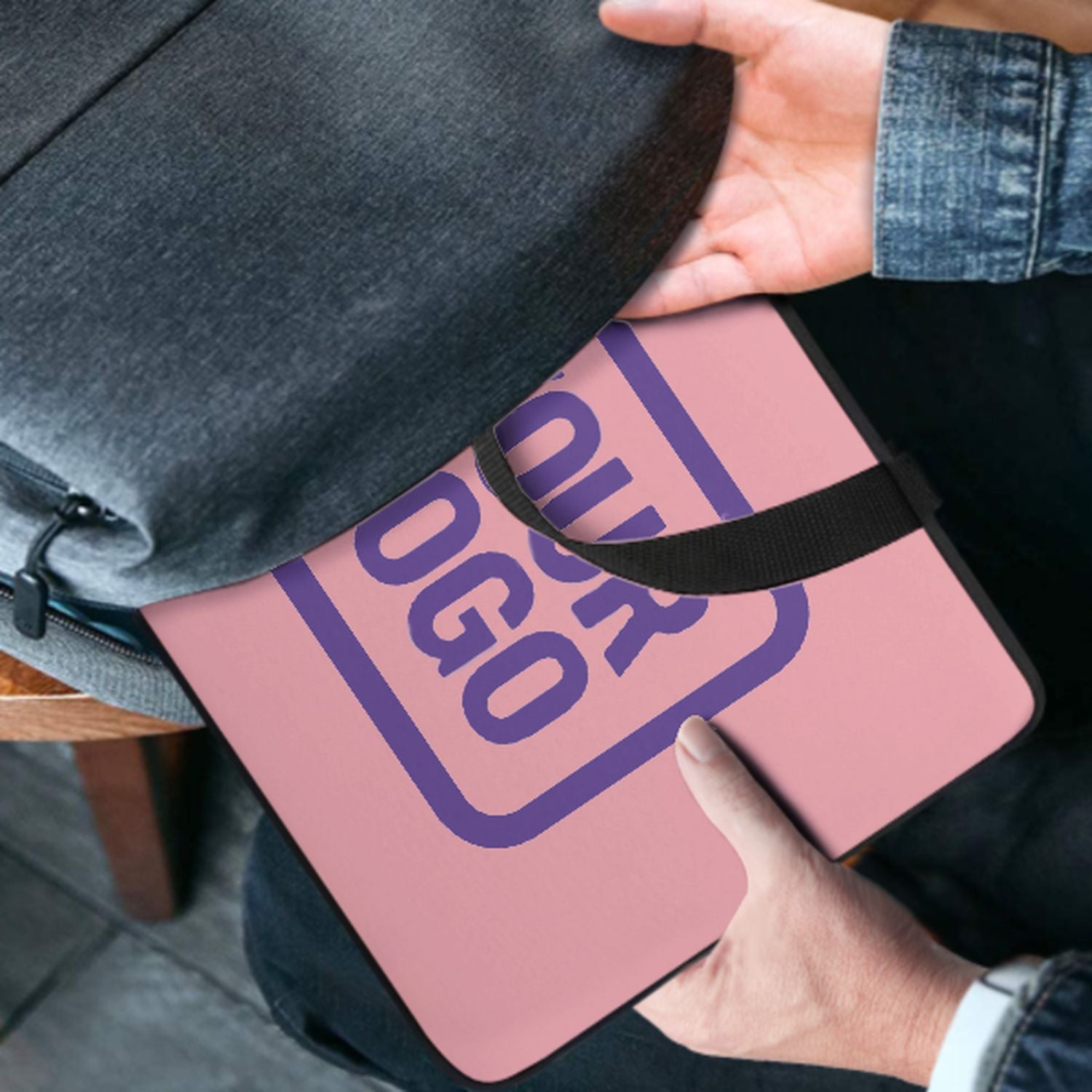 Maßgeschneidertes Rosa Light Purple Laptop Tasche