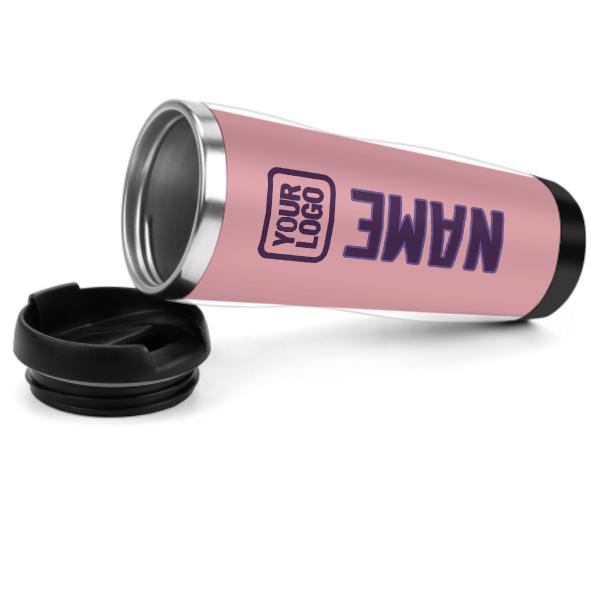 Maßgeschneidertes Rosa Lila Edelstahlbecher