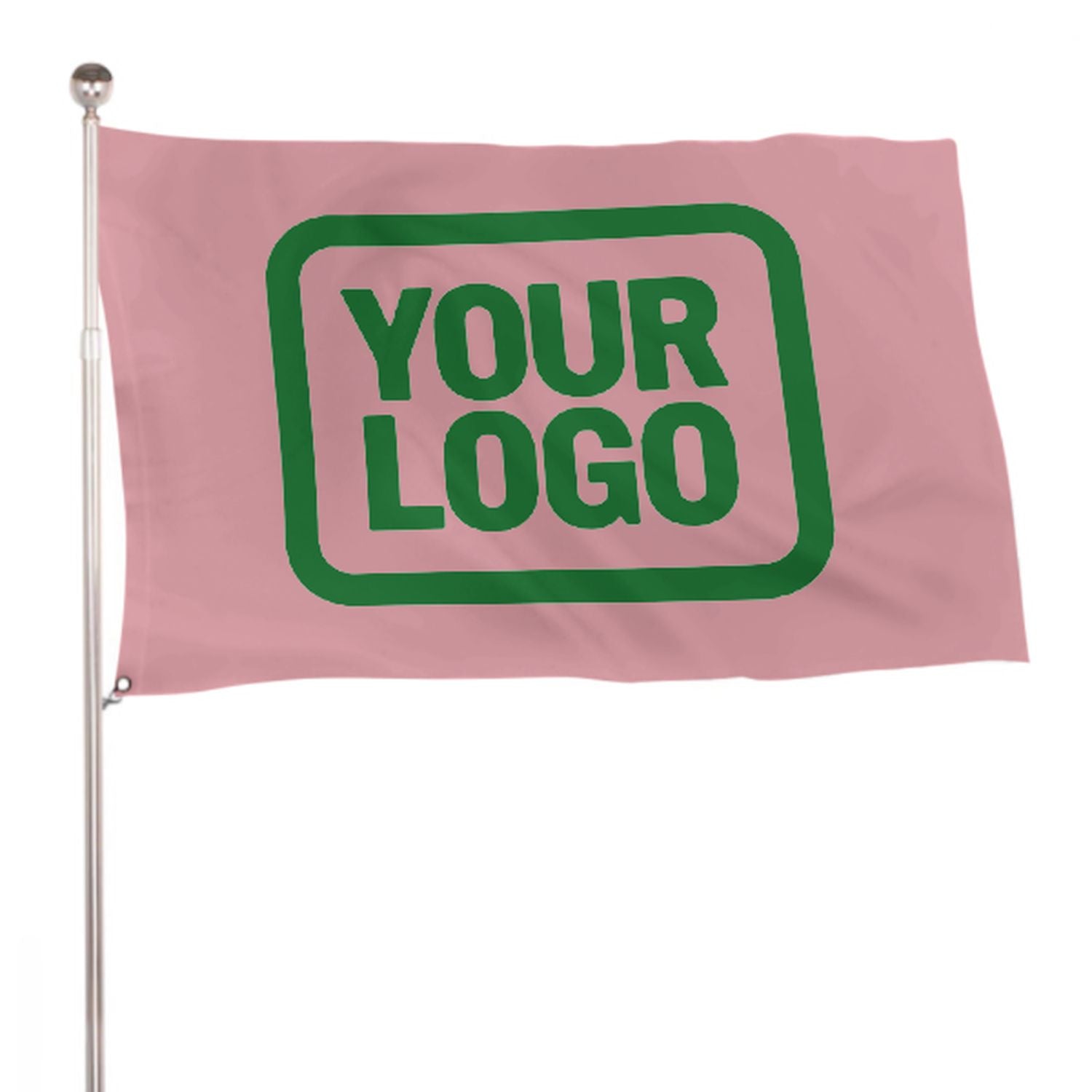 Maßgeschneidertes Rosa Smaragdgrün Flagge
