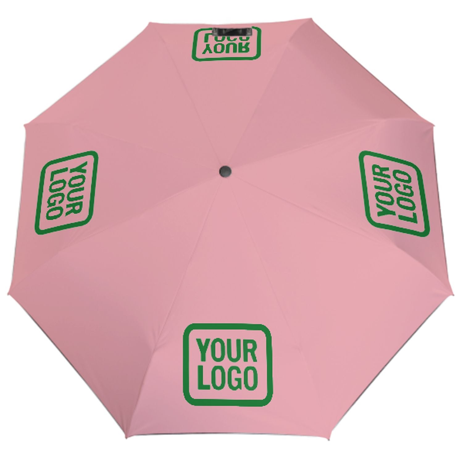 Maßgeschneidertes Rosa Smaragdgrün Automatik-Regenschirm