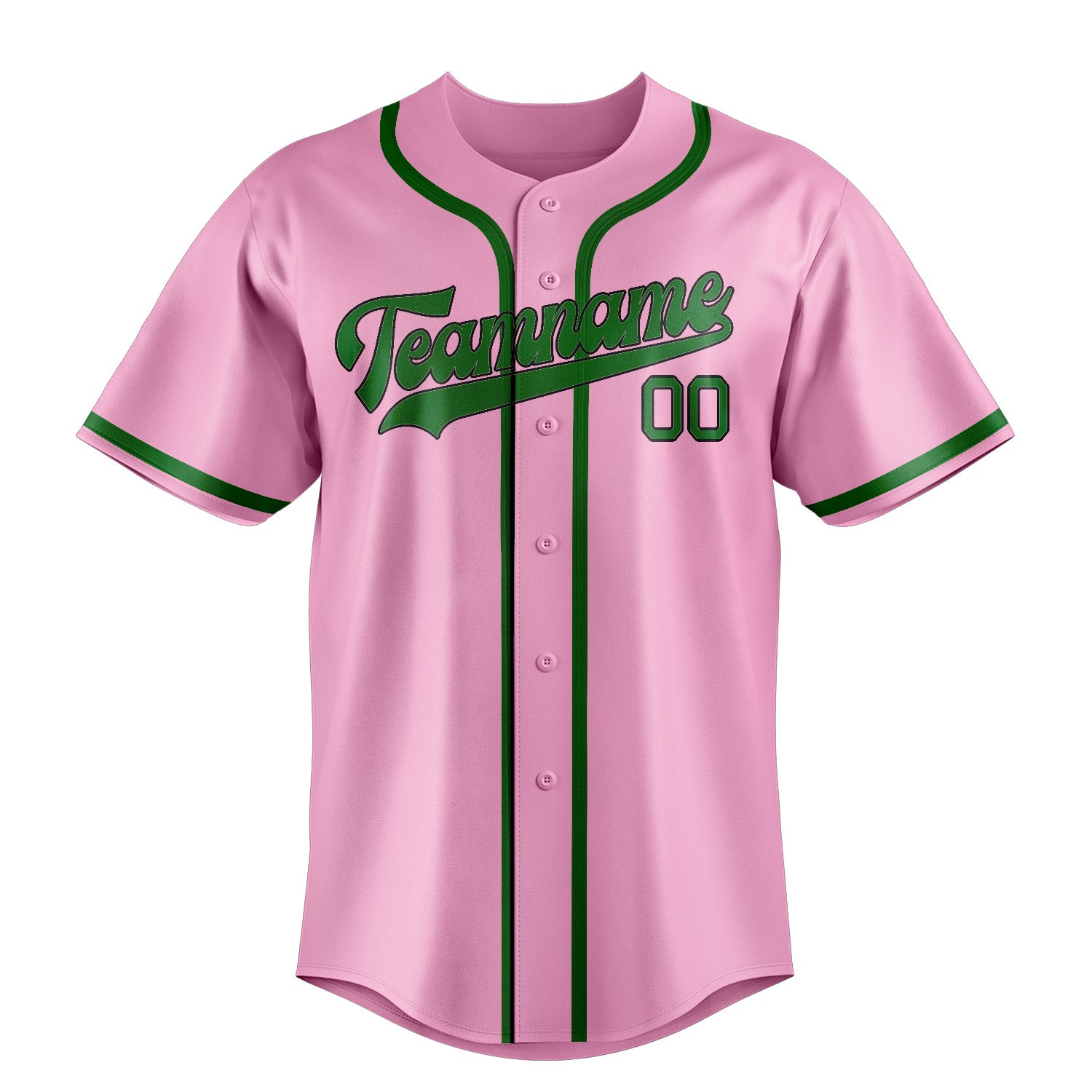 Benutzerdefiniertes Professionelles Rosa Smaragdgrün Baseballtrikot