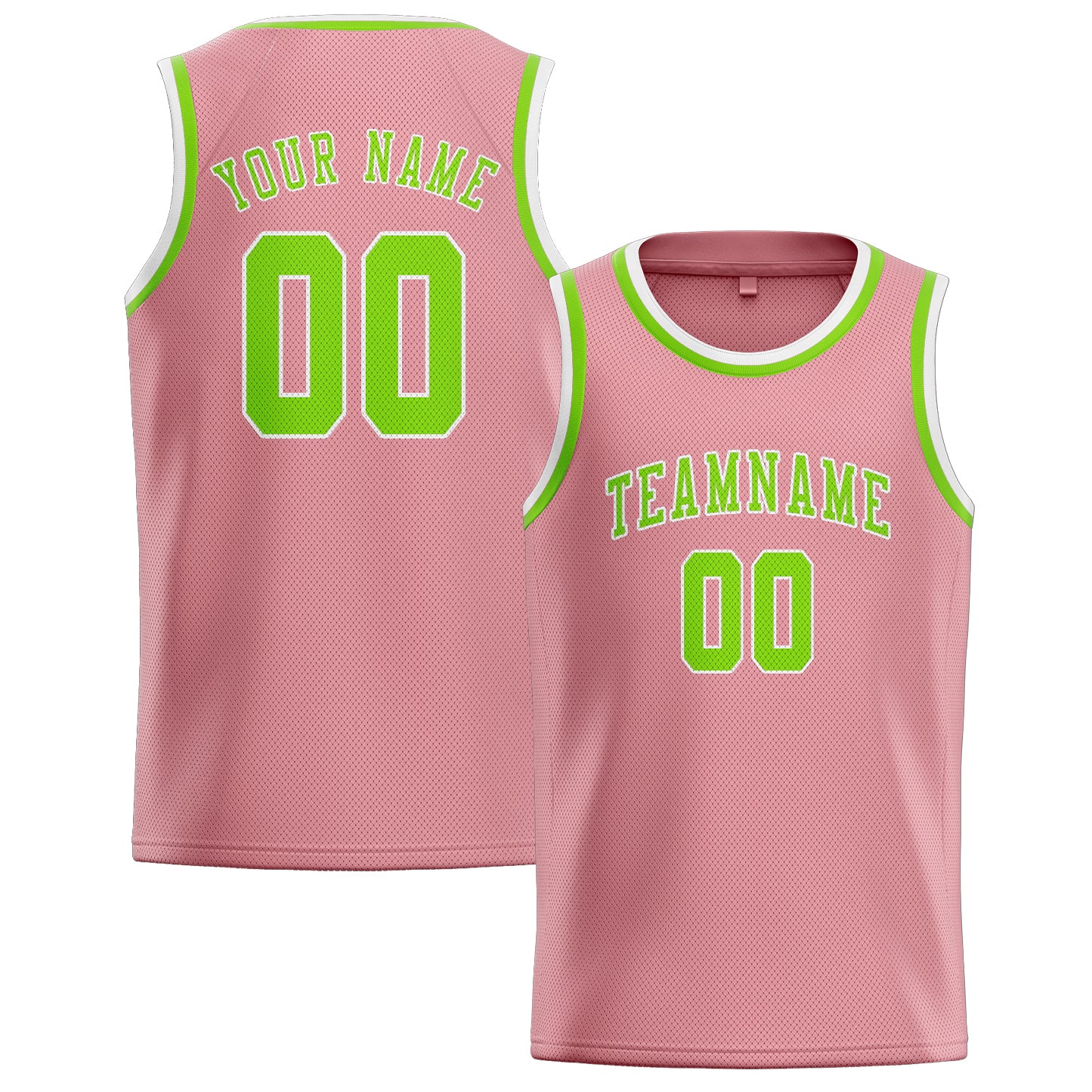 Benutzerdefiniertes Professionelles Rosa Smaragdgrün Basketballtrikot
