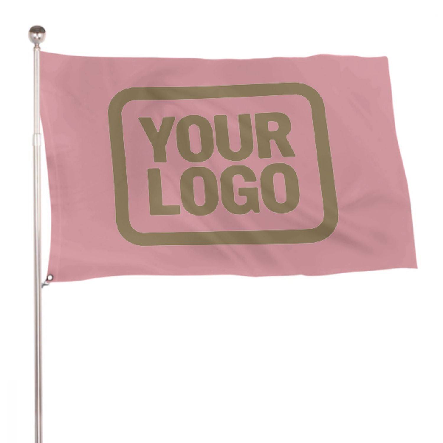 Maßgeschneidertes Rosa Hellkhaki Flagge