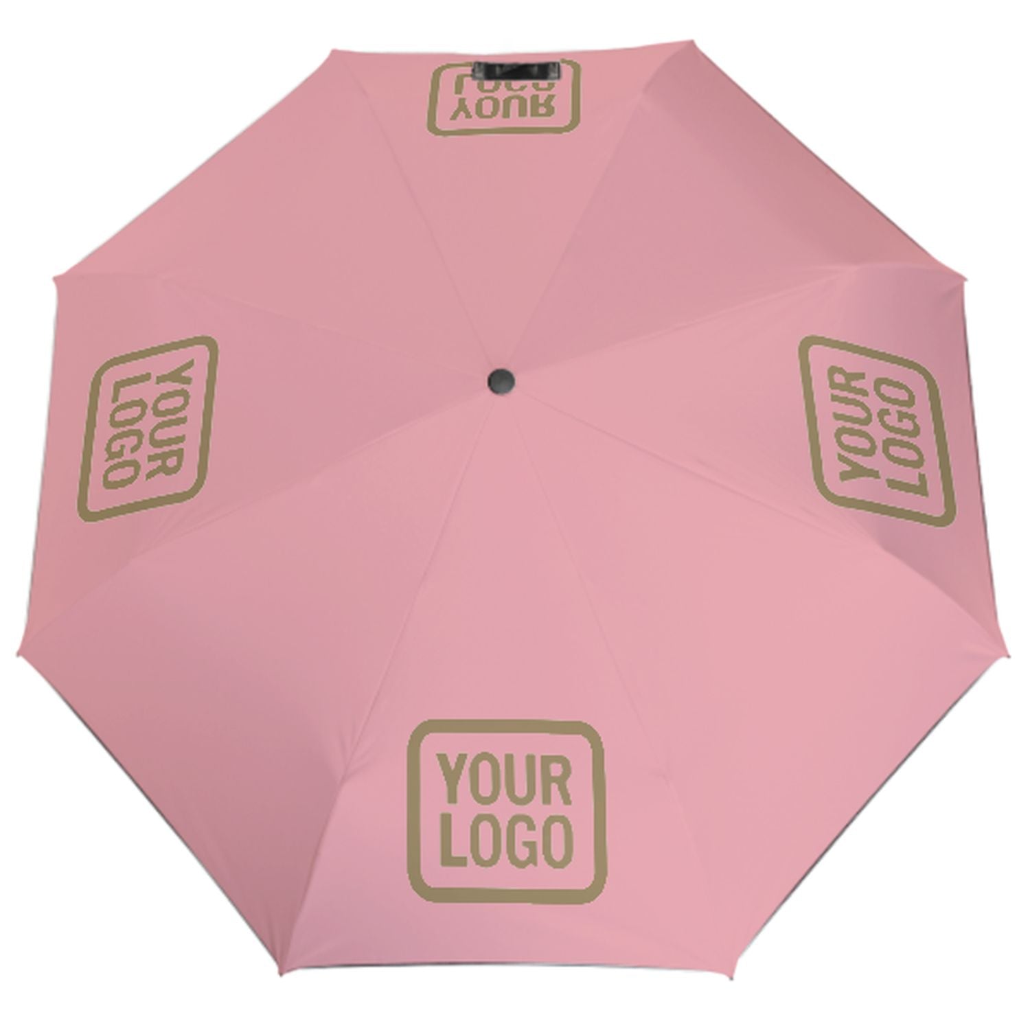 Maßgeschneidertes Rosa Hellkhaki Automatik-Regenschirm