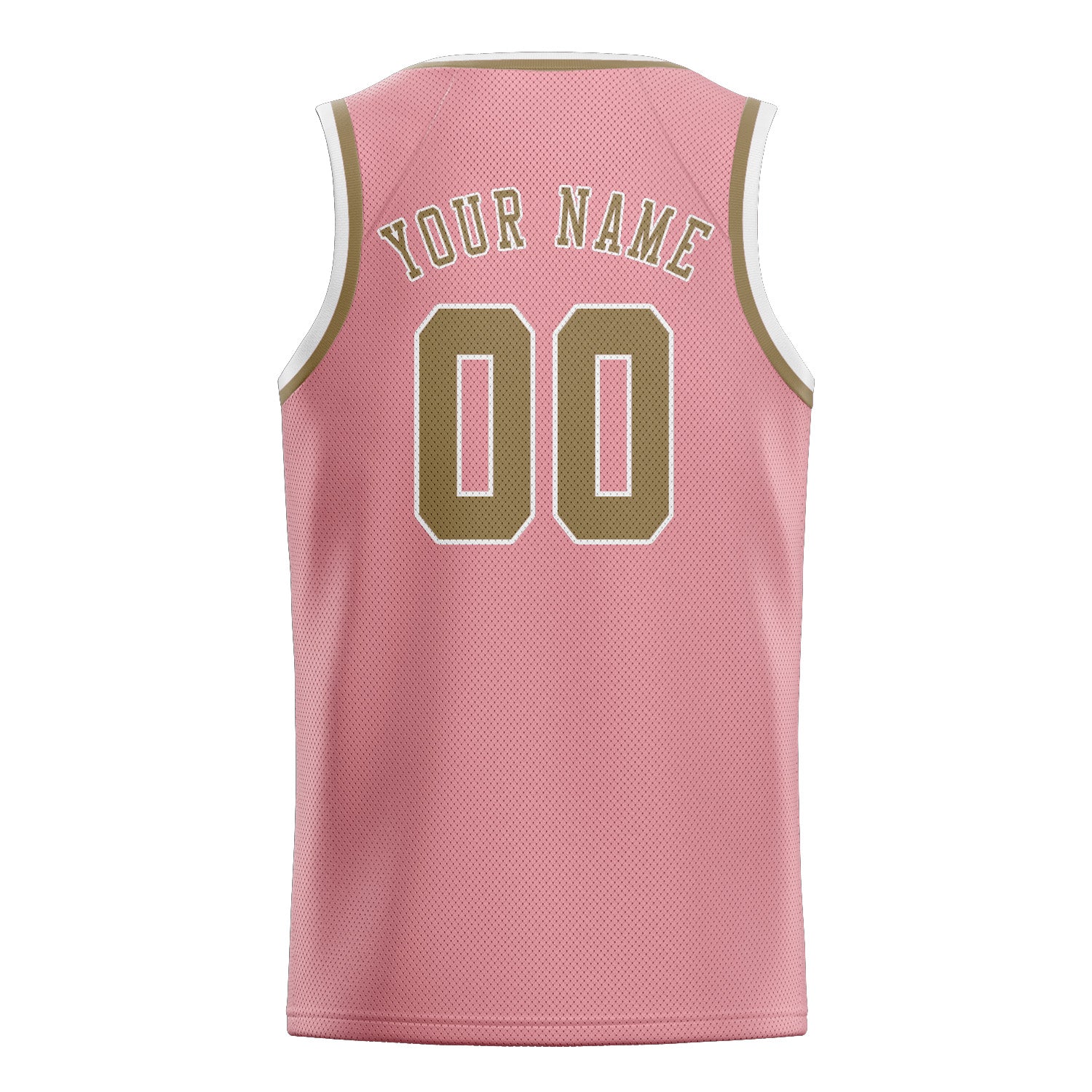 Benutzerdefiniertes Professionelles Rosa Hellkhaki Basketballtrikot