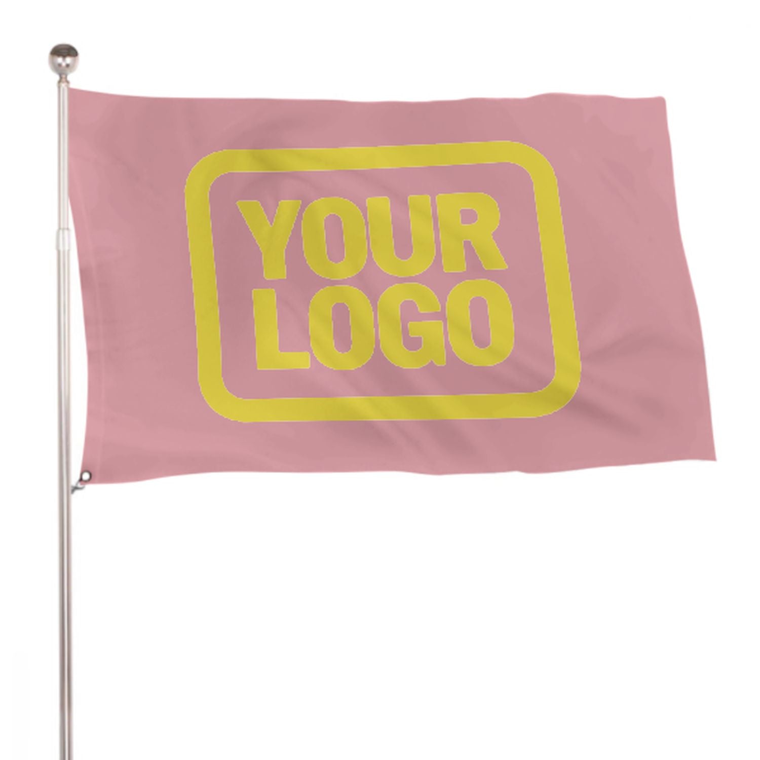 Maßgeschneidertes Rosa Blassgelb Flagge
