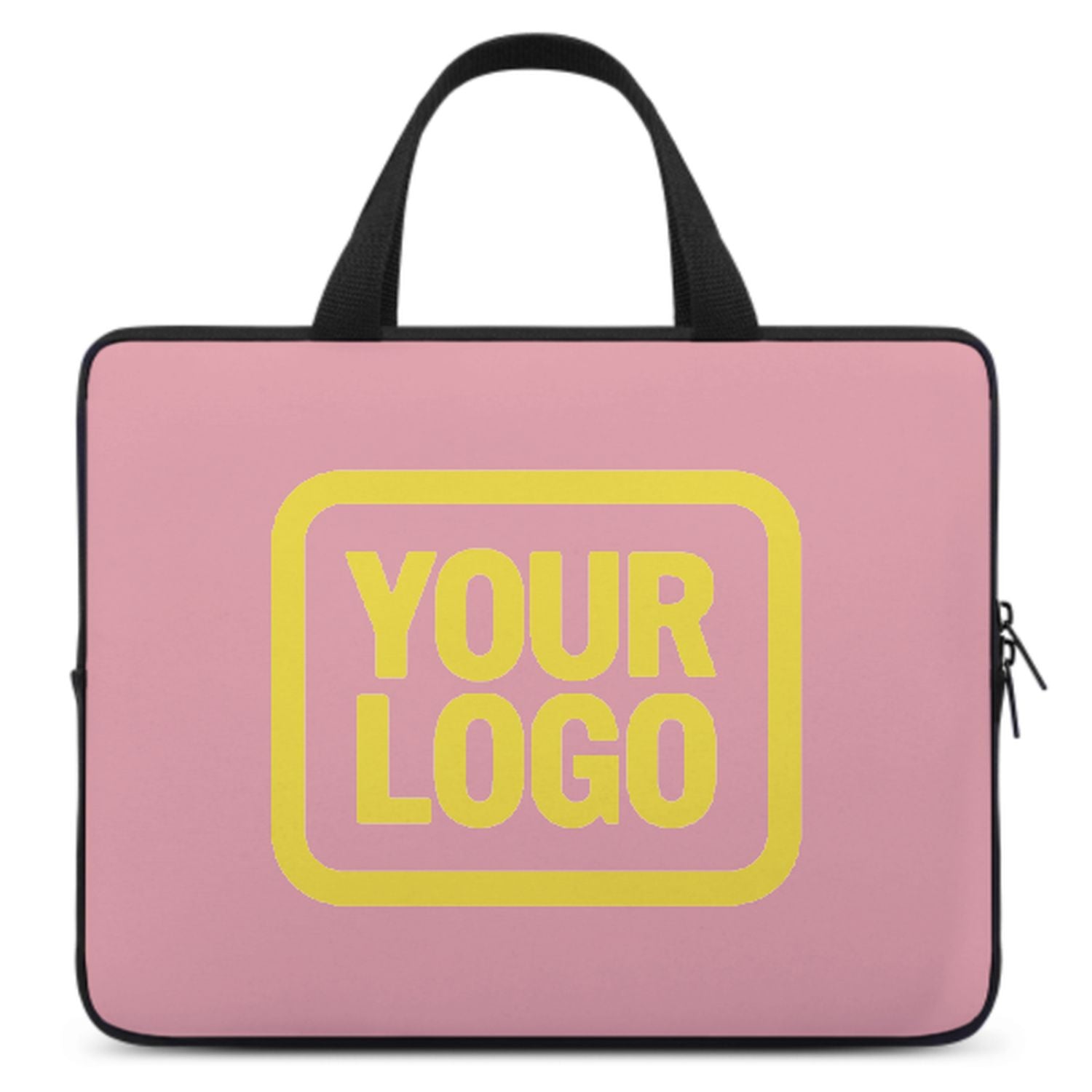 Maßgeschneidertes Rosa Light Yellow Laptop Tasche