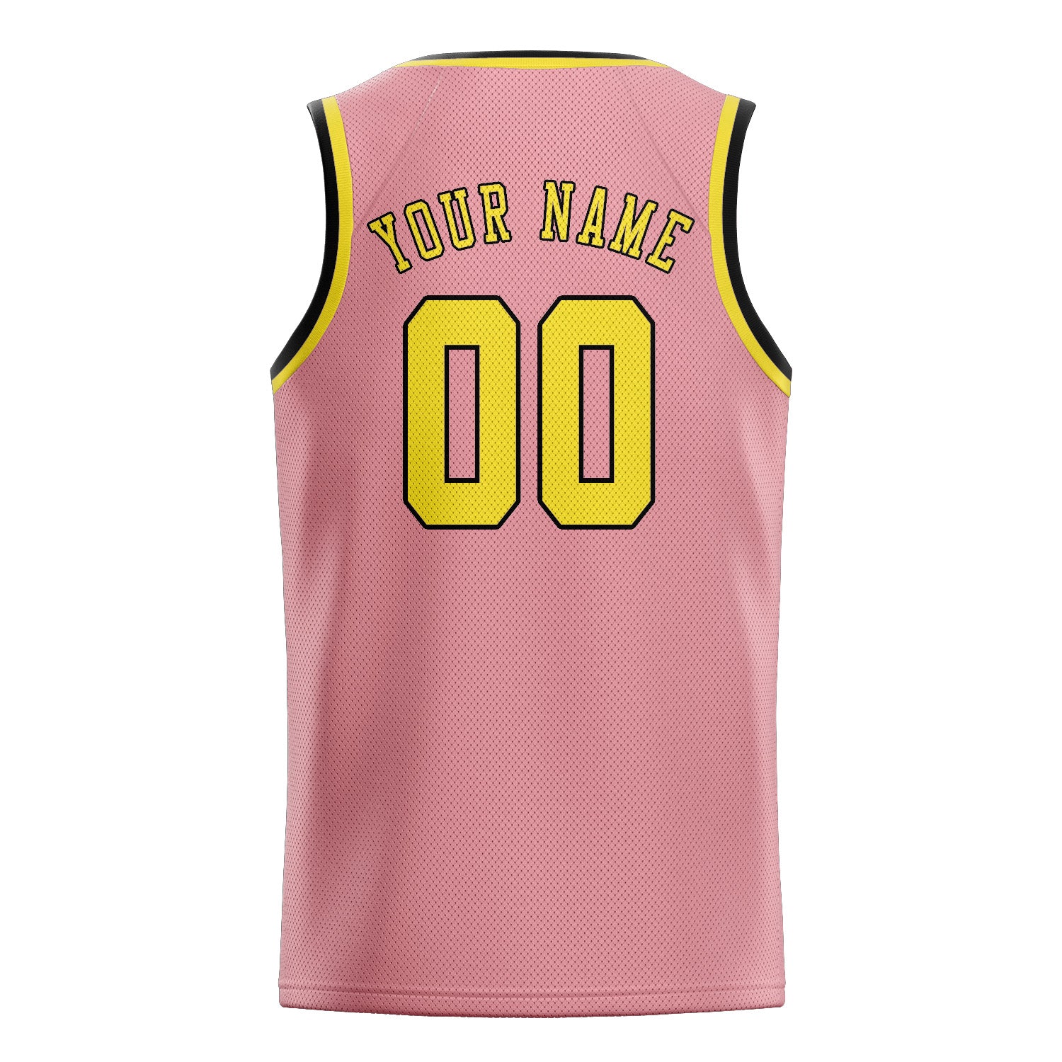 Benutzerdefiniertes Professionelles Rosa Blassgelb Basketballtrikot