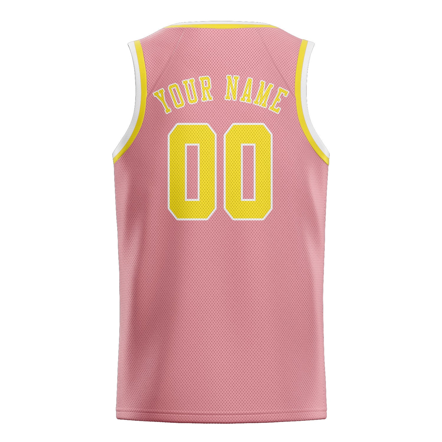 Benutzerdefiniertes Professionelles Rosa Blassgelb Basketballtrikot