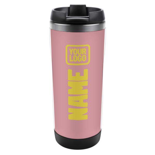 Maßgeschneidertes Rosa Blassgelb Edelstahlbecher