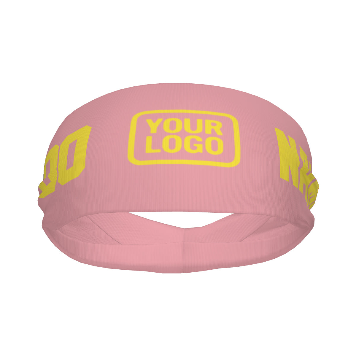 Maßgeschneidertes Rosa Blassgelb Sport Stirnband