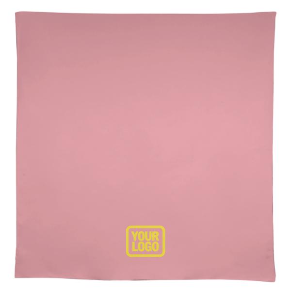 Tovaglia quadrata rosa pallido giallo su misura