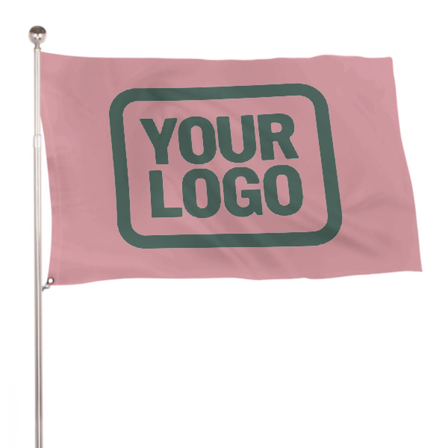 Maßgeschneidertes Rosa Blaugrün Flagge