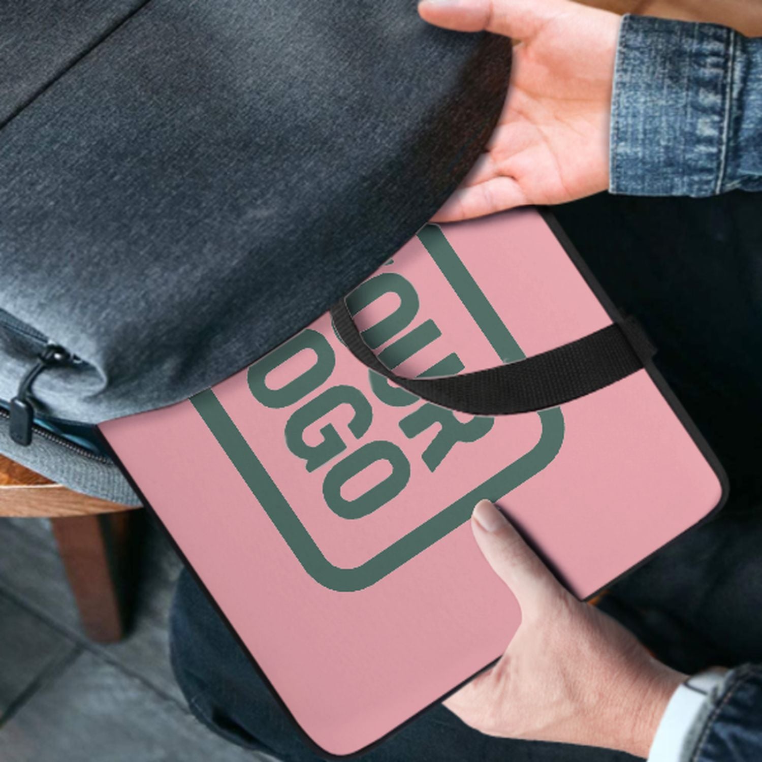 Maßgeschneidertes Rosa Blue Green Laptop Tasche