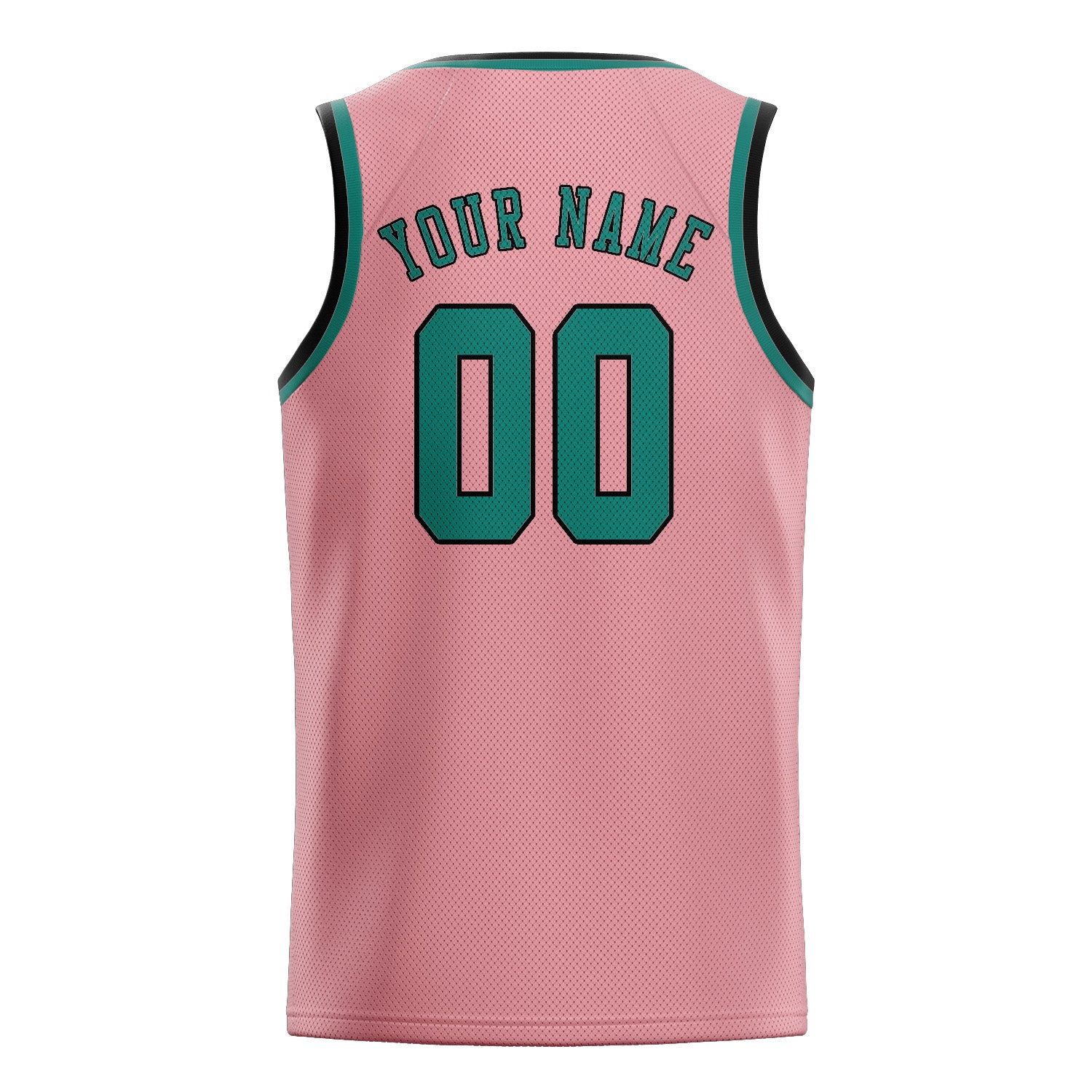 Benutzerdefiniertes Professionelles Rosa Blaugrün Basketballtrikot