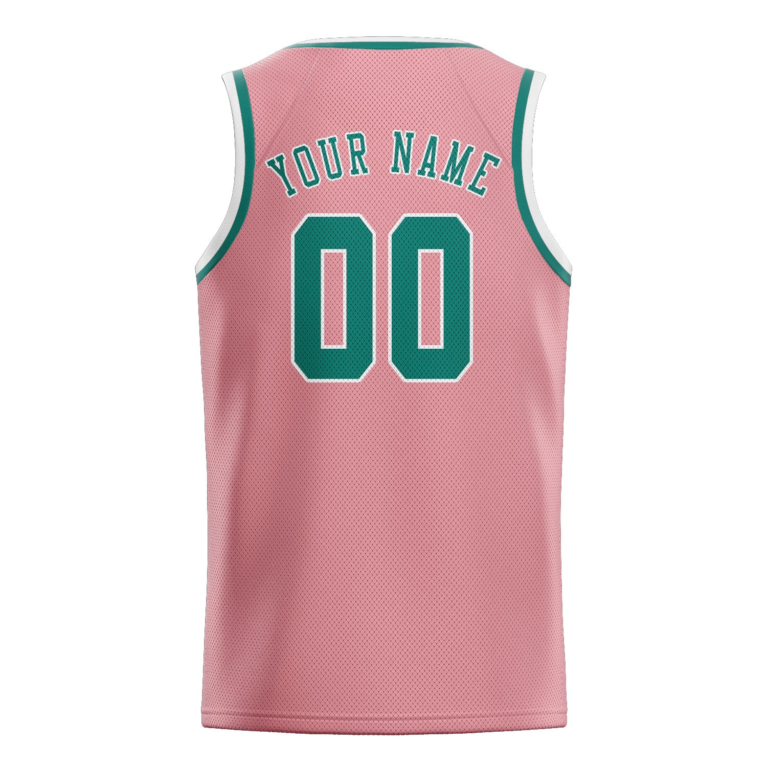 Benutzerdefiniertes Professionelles Rosa Blaugrün Basketballtrikot