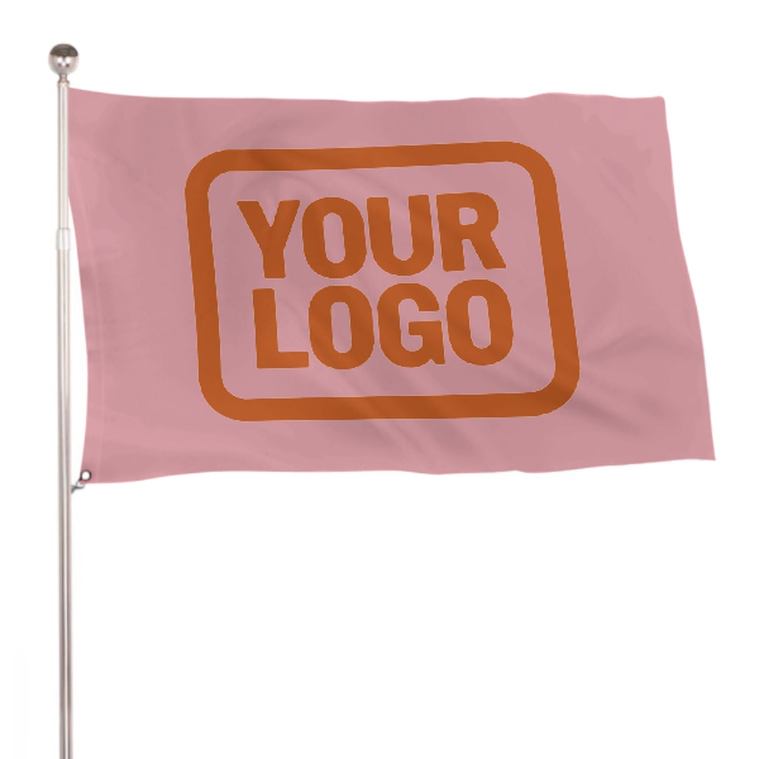 Maßgeschneidertes Rosa Orange Flagge