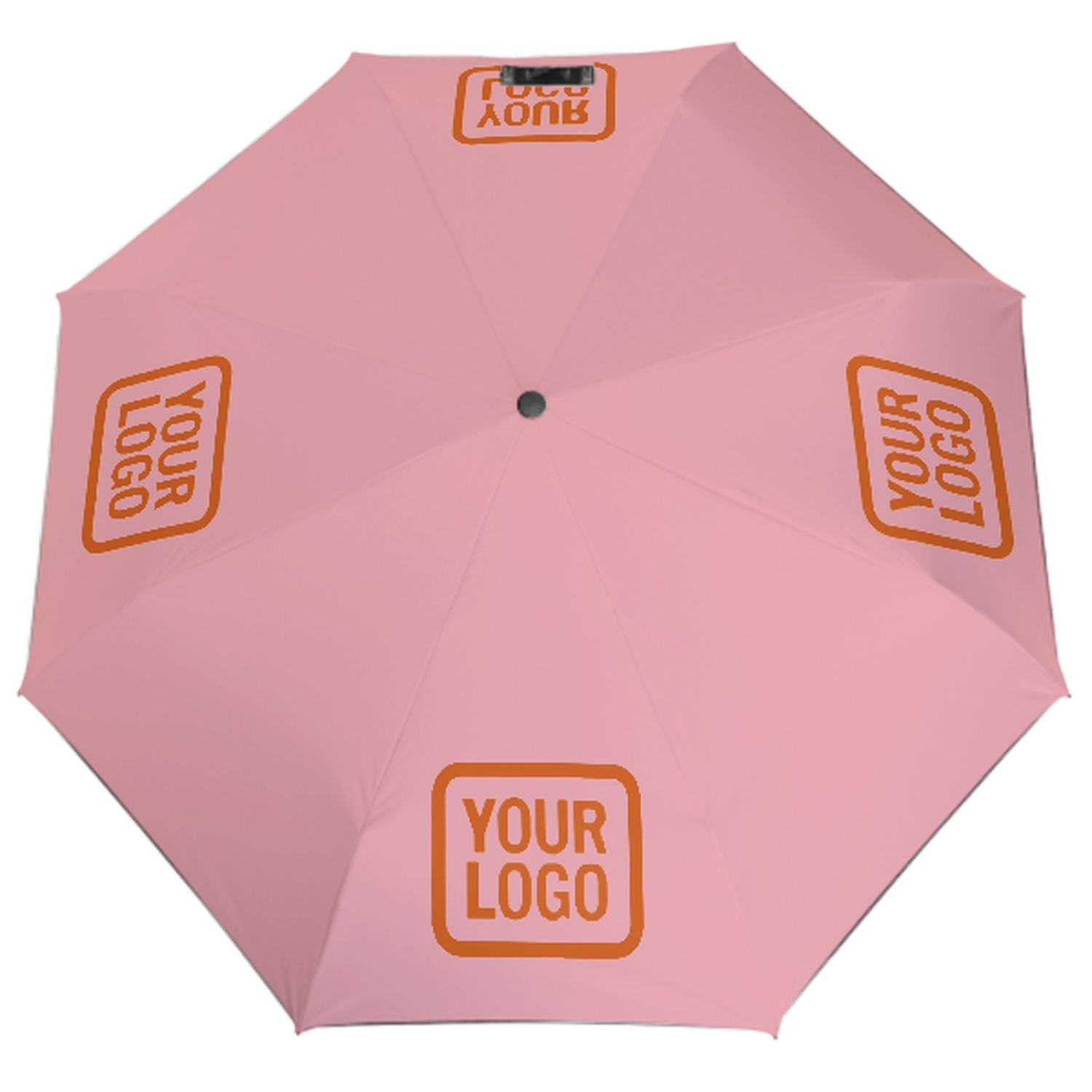 Maßgeschneidertes Rosa Orange Automatik-Regenschirm