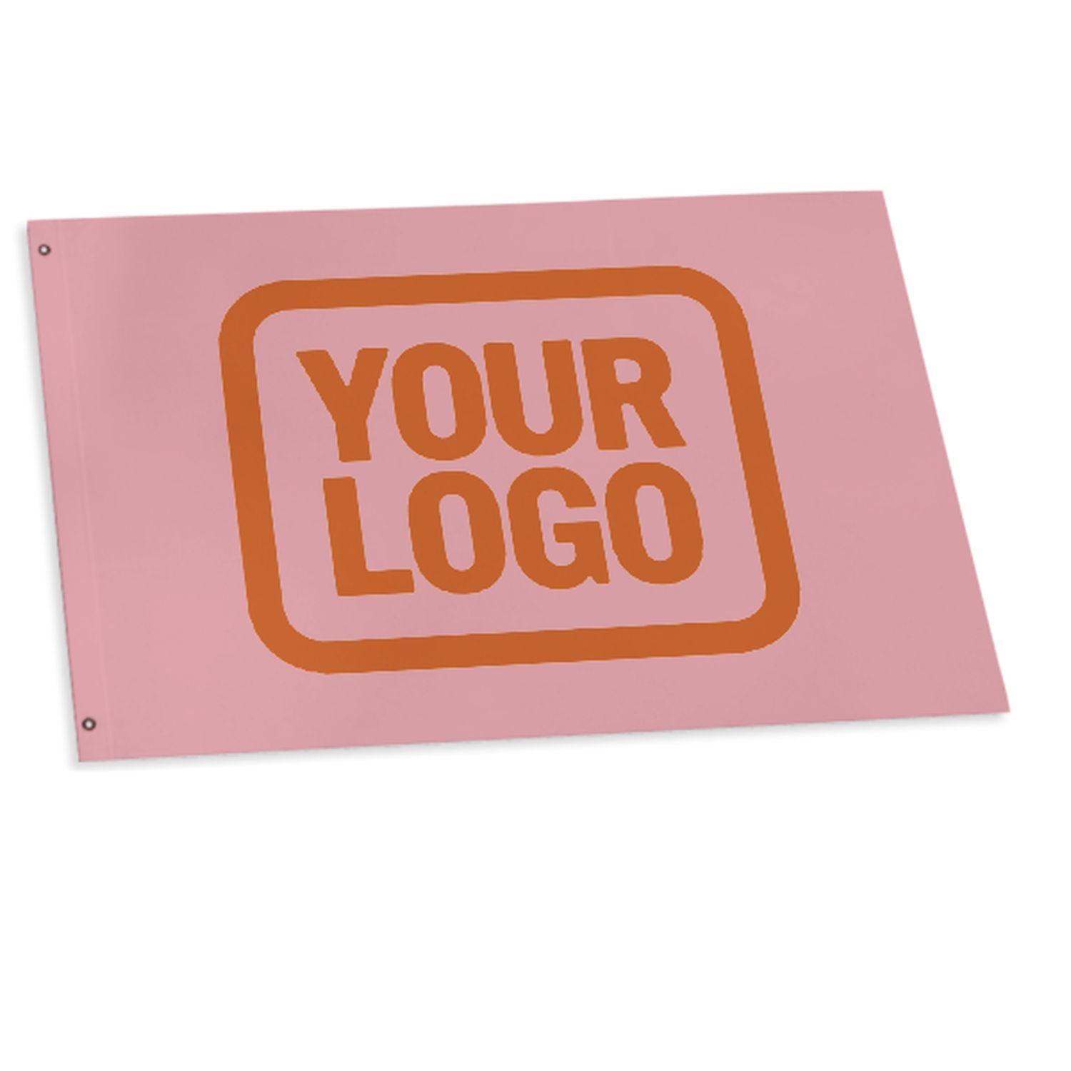 Maßgeschneidertes Rosa Orange Flagge