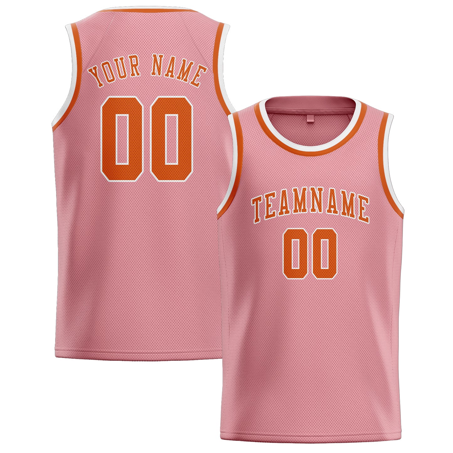 Benutzerdefiniertes Professionelles Rosa Orange Basketballtrikot