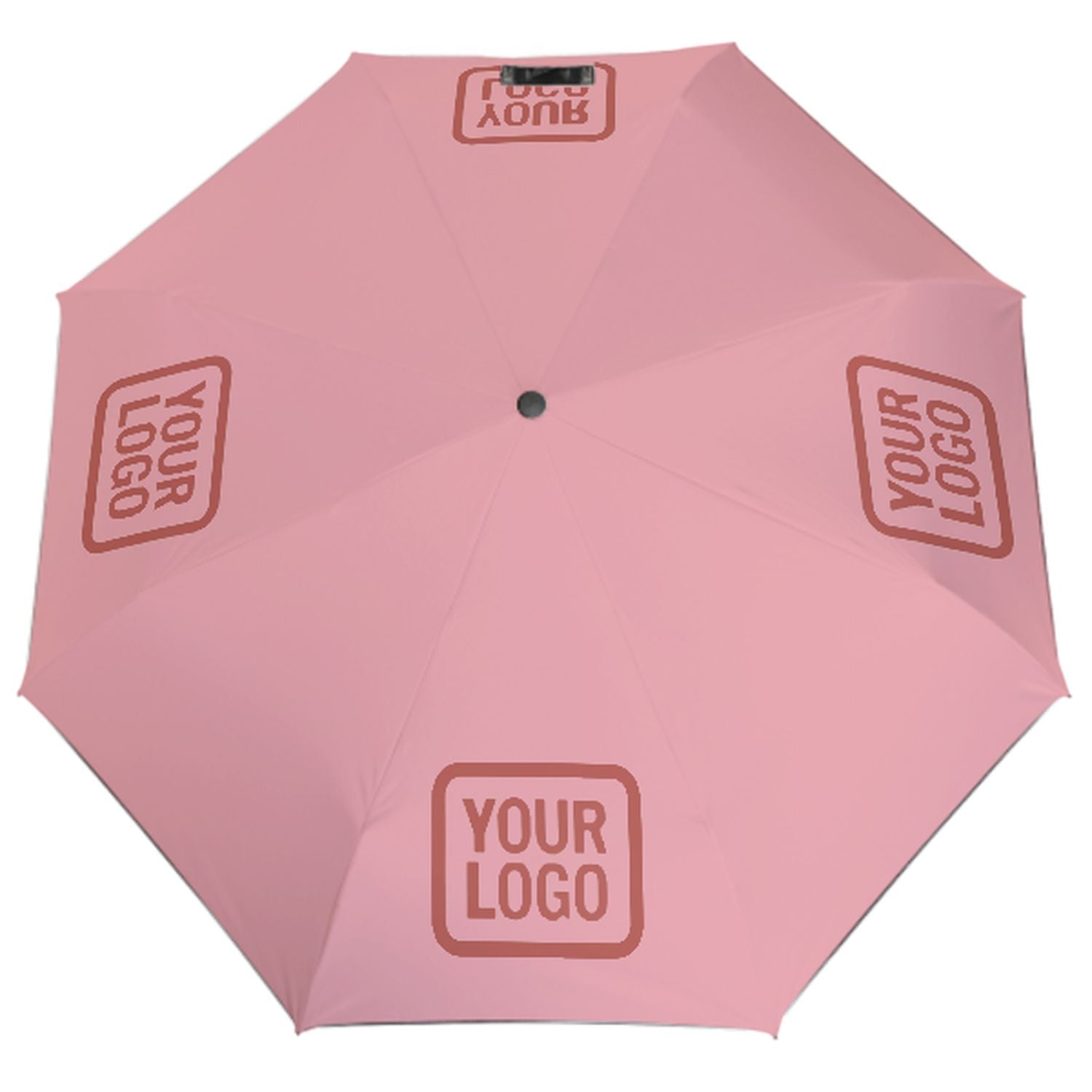 Maßgeschneidertes Rosa Kupferrose Automatik-Regenschirm