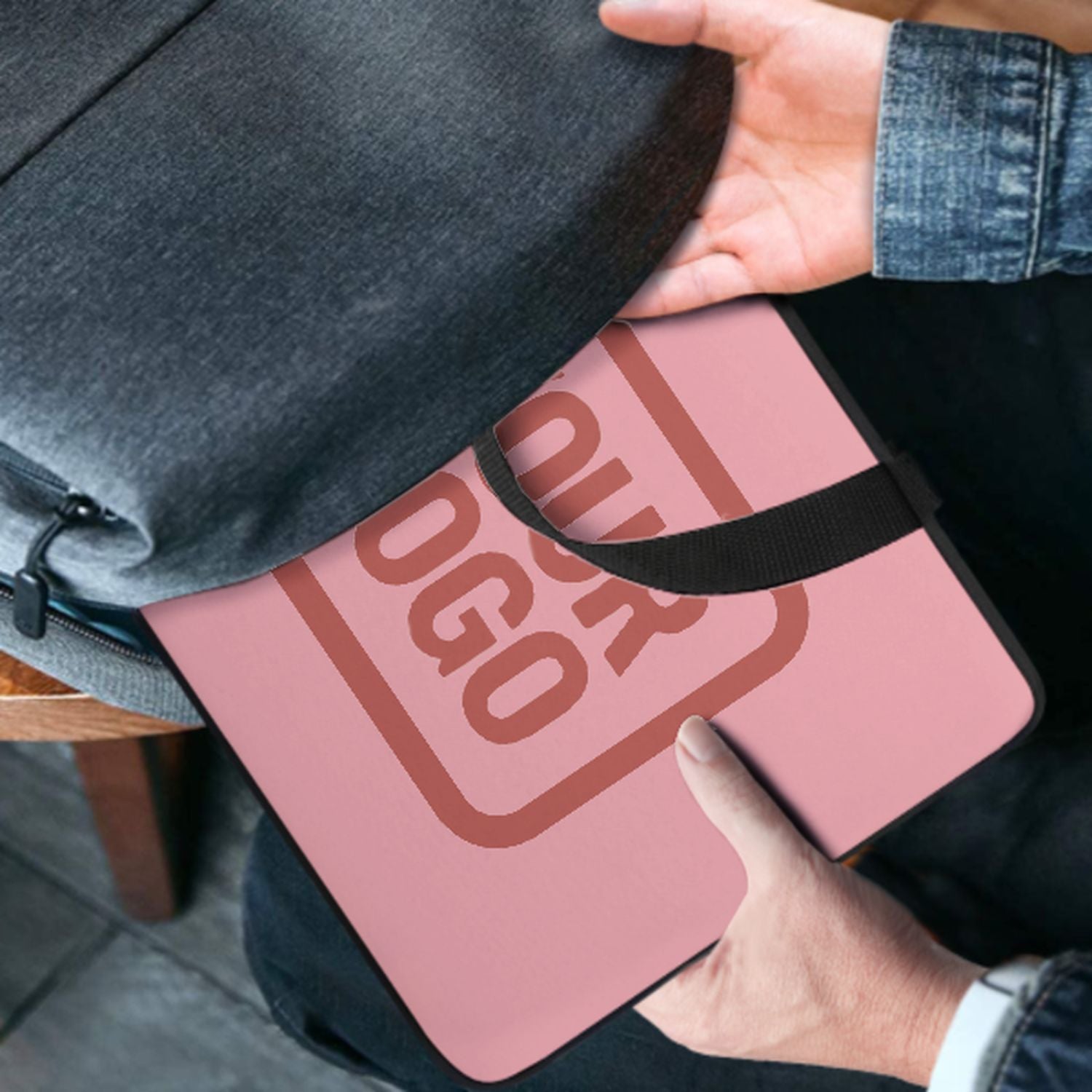 Maßgeschneidertes Rosa Copper Rose Laptop Tasche