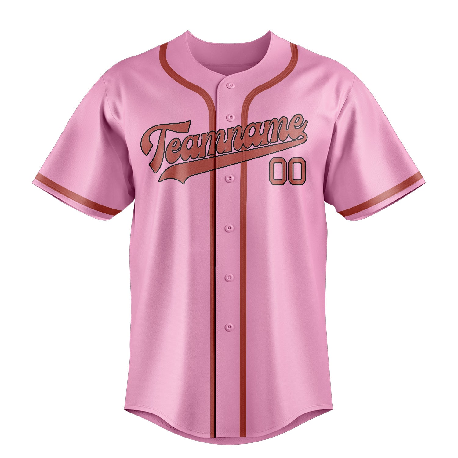 Benutzerdefiniertes Professionelles Rosa Kupferrose Baseballtrikot