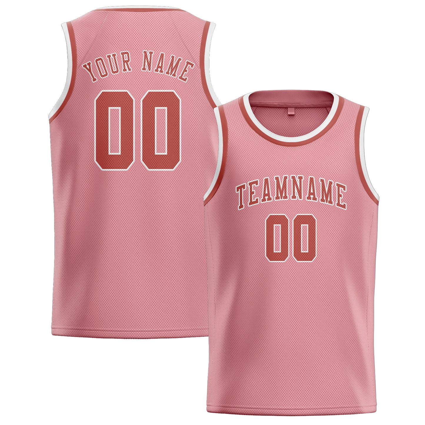 Benutzerdefiniertes Professionelles Rosa Kupferrose Basketballtrikot