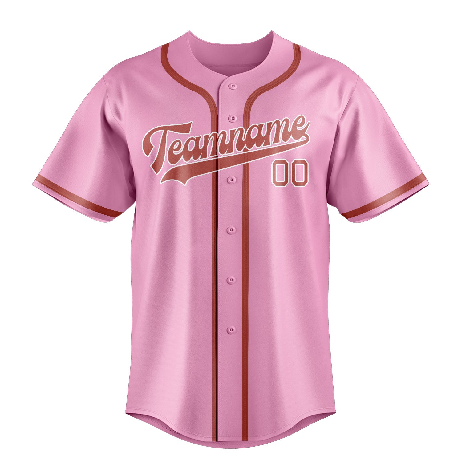 Benutzerdefiniertes Professionelles Rosa Kupferrose Baseballtrikot