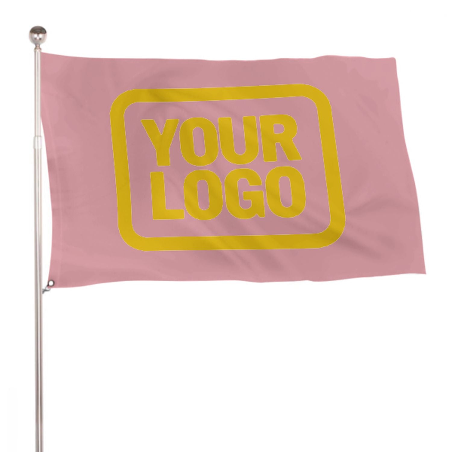 Maßgeschneidertes Rosa Gold Flagge