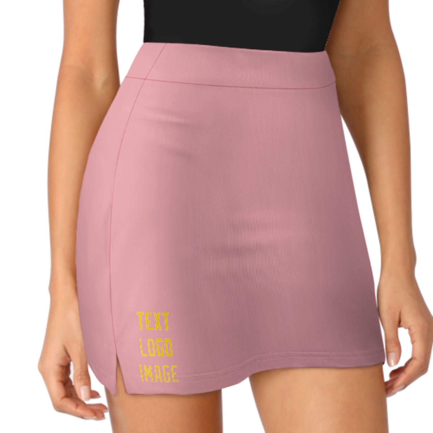 Maßgeschneidertes Rosa Gold A-Linien Skort