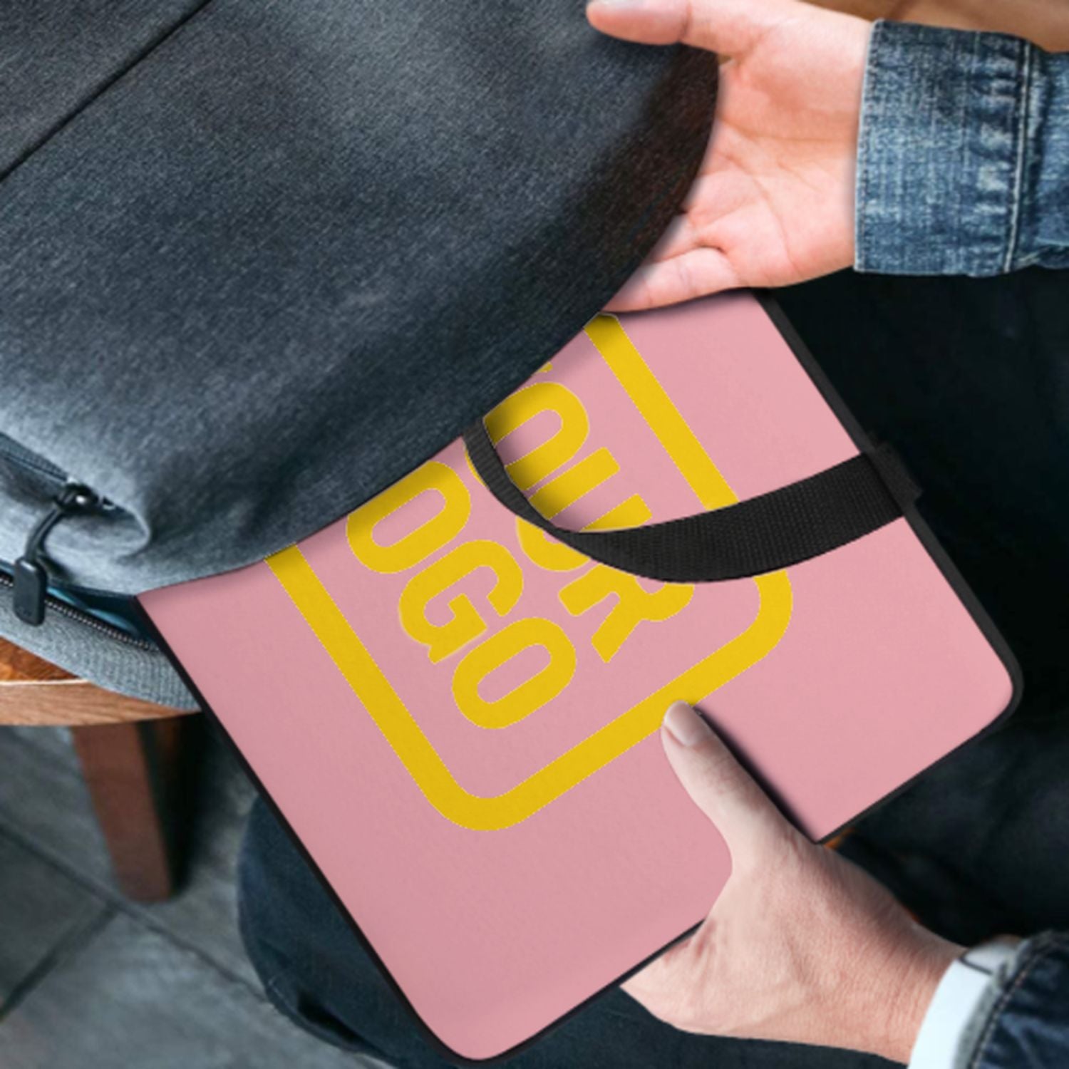Maßgeschneidertes Rosa Gold Laptop Tasche