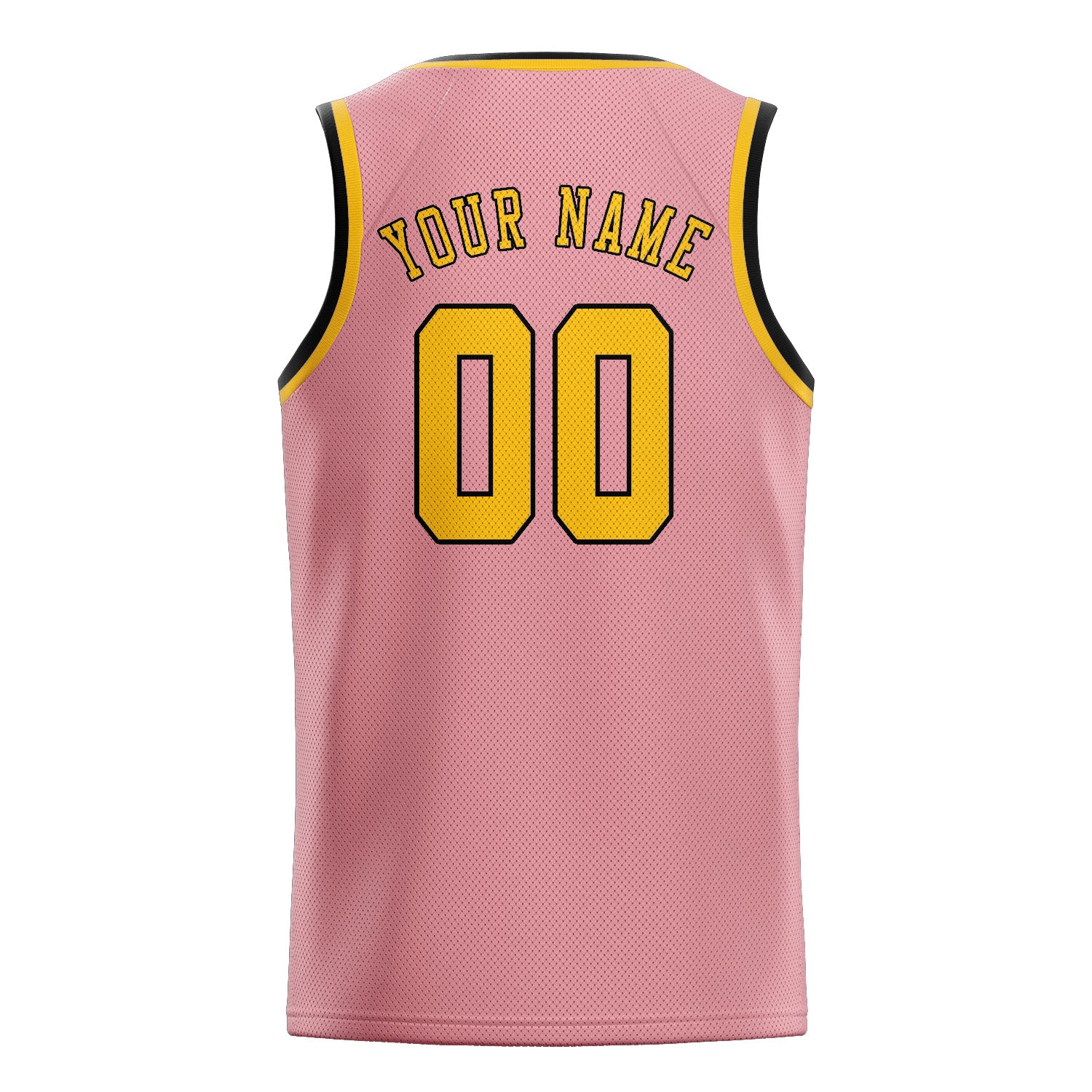 Benutzerdefiniertes Professionelles Rosa Gold Basketballtrikot
